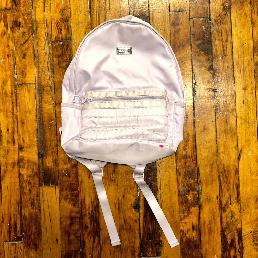 Madden Girl Lilac‎ Nylon Backpack and Crossbody Set 2 Piece Tech School Travel